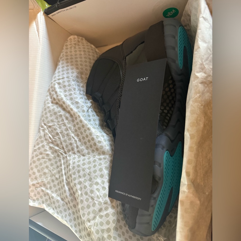 Jordan Black and Teal Sneakers